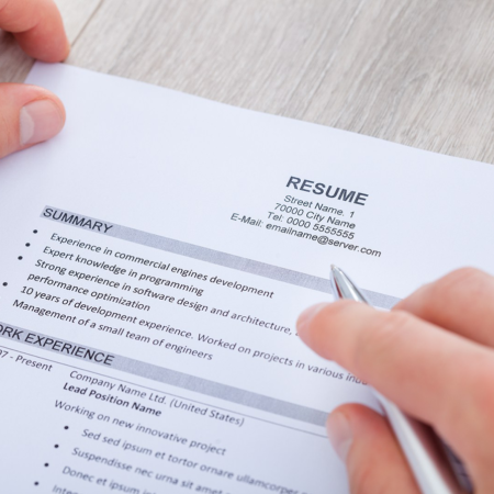 Course resume writing